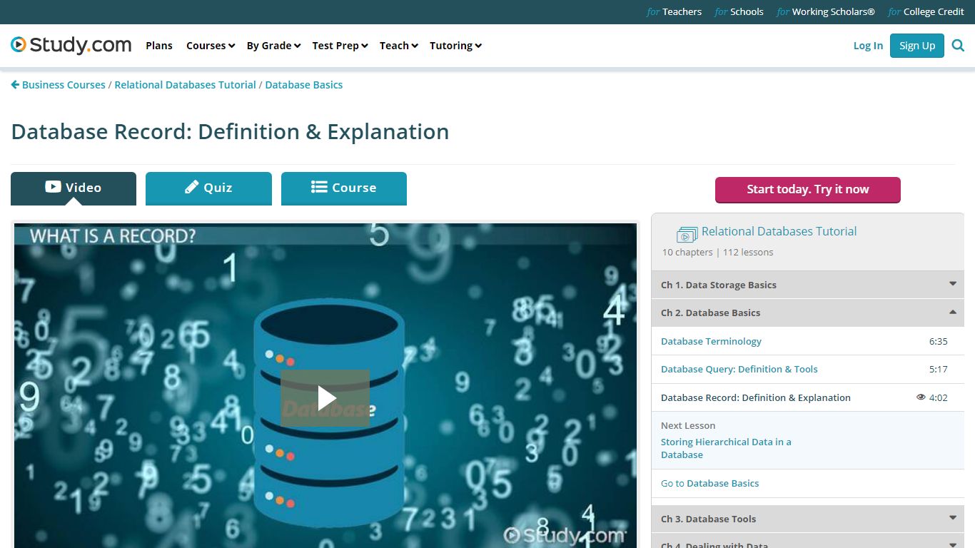 Database Record: Definition & Explanation - Study.com